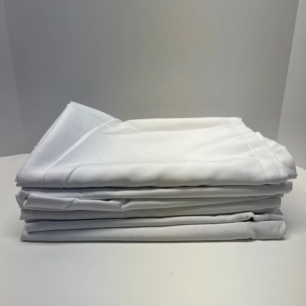 White Sheer Curtains Light Filtering Rod Top Window 52x84